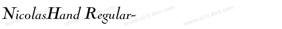 NicolasHand Regular字体转换